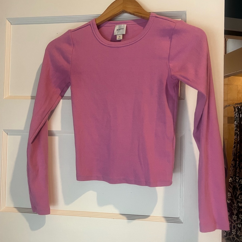 Anthropologie Maeve long sleeve ribbed tee